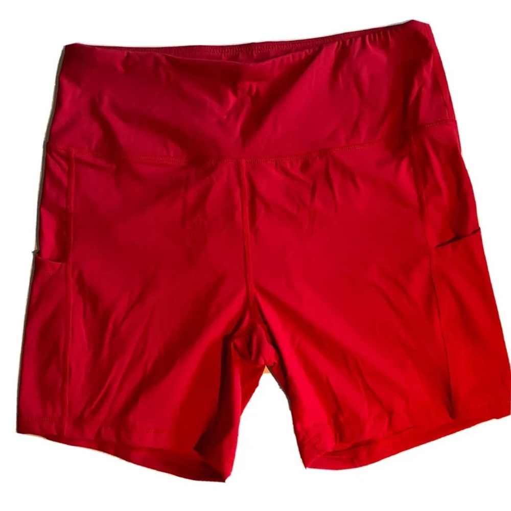DaYoung red spandex shorts, size XL